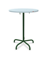 Schaffner Säntis Table haute rabattable ronde Ø80cm h:110cm Bleu Pastel 51 Vert Sapin 66 
