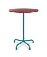 Schaffner Säntis Table haute rabattable ronde Ø80cm h:110cm Bordeaux 38 Bleu Kali 56 