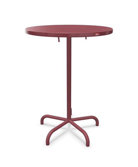 Schaffner Säntis Table haute rabattable ronde Ø80cm h:110cm Bordeaux 38 Bordeaux 38 