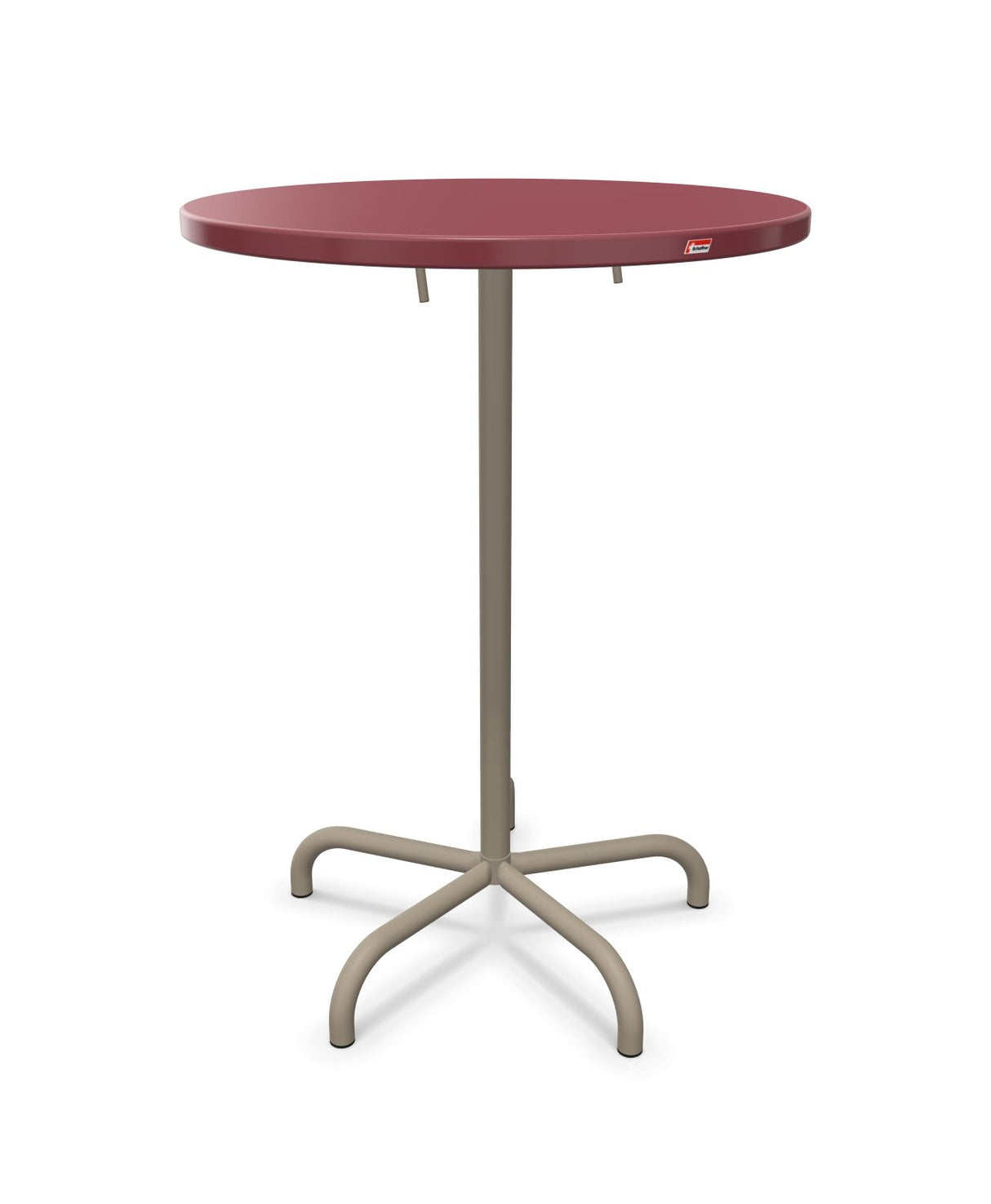 Schaffner Säntis Table haute rabattable ronde Ø80cm h:110cm Bordeaux 38 Champagne 85 