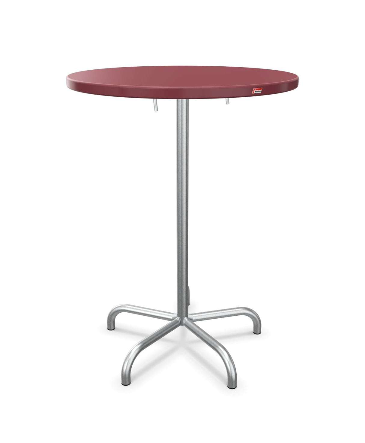 Schaffner Säntis Table haute rabattable ronde Ø80cm h:110cm Bordeaux 38 Galvanisé à chaud 02 