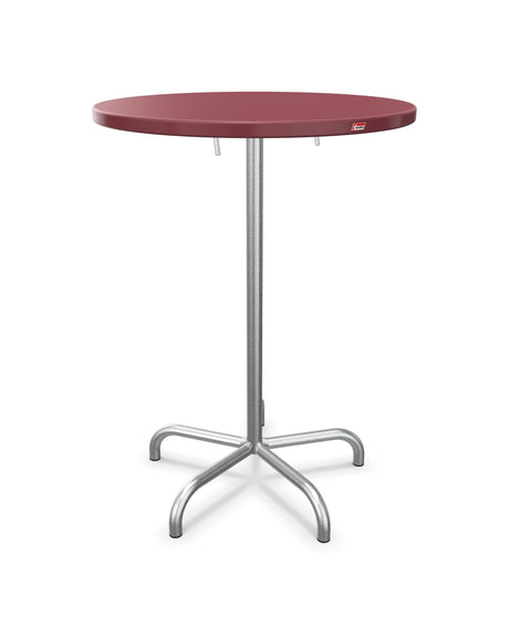 Schaffner Säntis Table haute rabattable ronde Ø80cm h:110cm Bordeaux 38 Galvanisé à chaud 02 