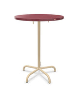 Schaffner Säntis Table haute rabattable ronde Ø80cm h:110cm Bordeaux 38 Marron Pastel 83 