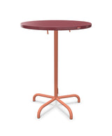 Schaffner Säntis Table haute rabattable ronde Ø80cm h:110cm Bordeaux 38 Terracotta 84 