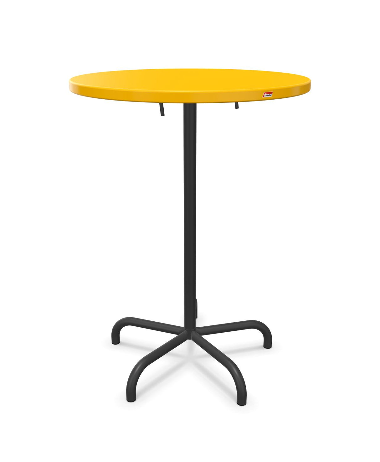 Schaffner Säntis Table haute rabattable ronde Ø80cm h:110cm Jaune 11 Anthracite 77 