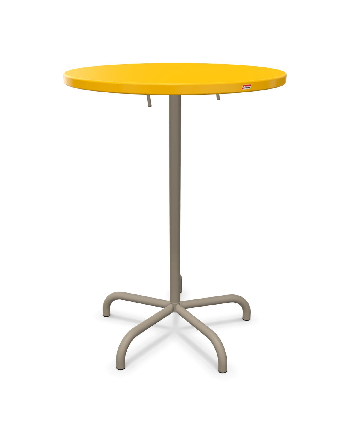 Schaffner Säntis Table haute rabattable ronde Ø80cm h:110cm Jaune 11 Champagne 85 