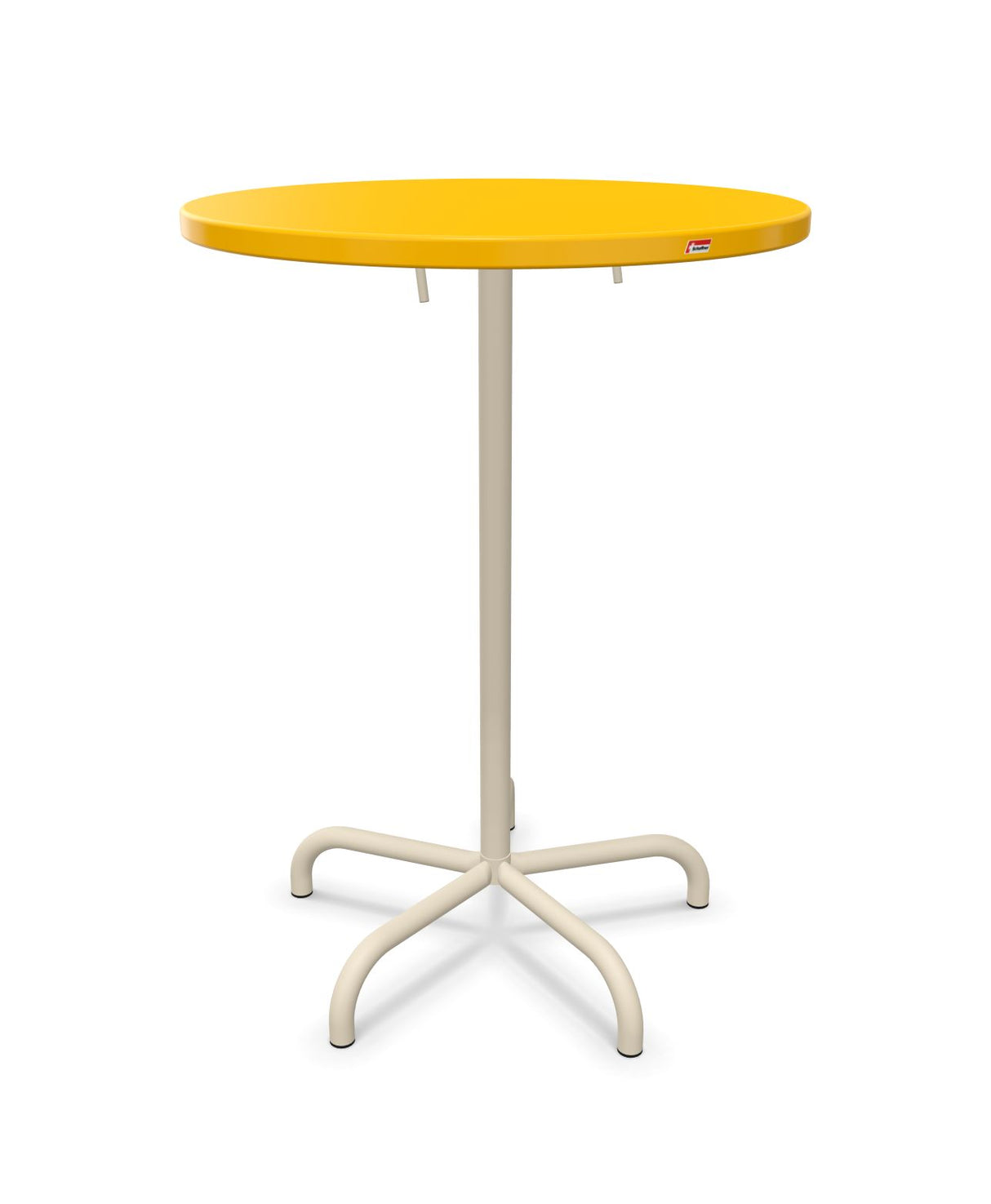 Schaffner Säntis Table haute rabattable ronde Ø80cm h:110cm Jaune 11 Sable Pastel 15 