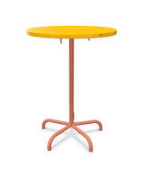 Schaffner Säntis Table haute rabattable ronde Ø80cm h:110cm Jaune 11 Terracotta 84 