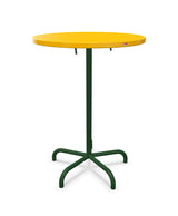Schaffner Säntis Table haute rabattable ronde Ø80cm h:110cm Jaune 11 Vert Sapin 66 