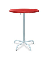 Schaffner Säntis Table haute rabattable ronde Ø80cm h:110cm Rouge 30 Bleu Pastel 51 