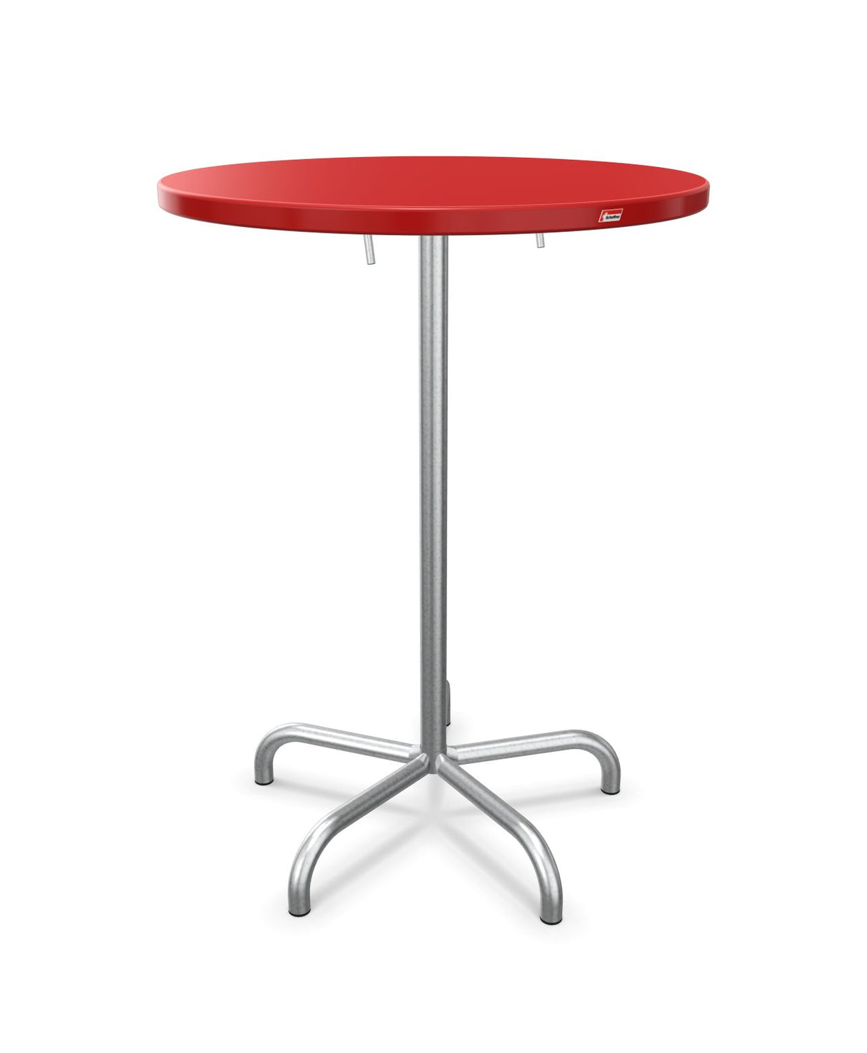 Schaffner Säntis Table haute rabattable ronde Ø80cm h:110cm Rouge 30 Galvanisé à chaud 02 