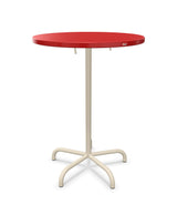 Schaffner Säntis Table haute rabattable ronde Ø80cm h:110cm Rouge 30 Sable Pastel 15 