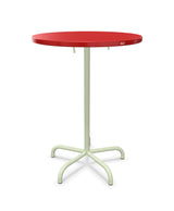Schaffner Säntis Table haute rabattable ronde Ø80cm h:110cm Rouge 30 Vert Pastel 64 