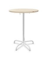Schaffner Säntis Table haute rabattable ronde Ø80cm h:110cm Sable Pastel 15 Blanc 90 