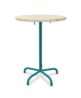 Schaffner Säntis Table haute rabattable ronde Ø80cm h:110cm Sable Pastel 15 Bleu Kali 56 