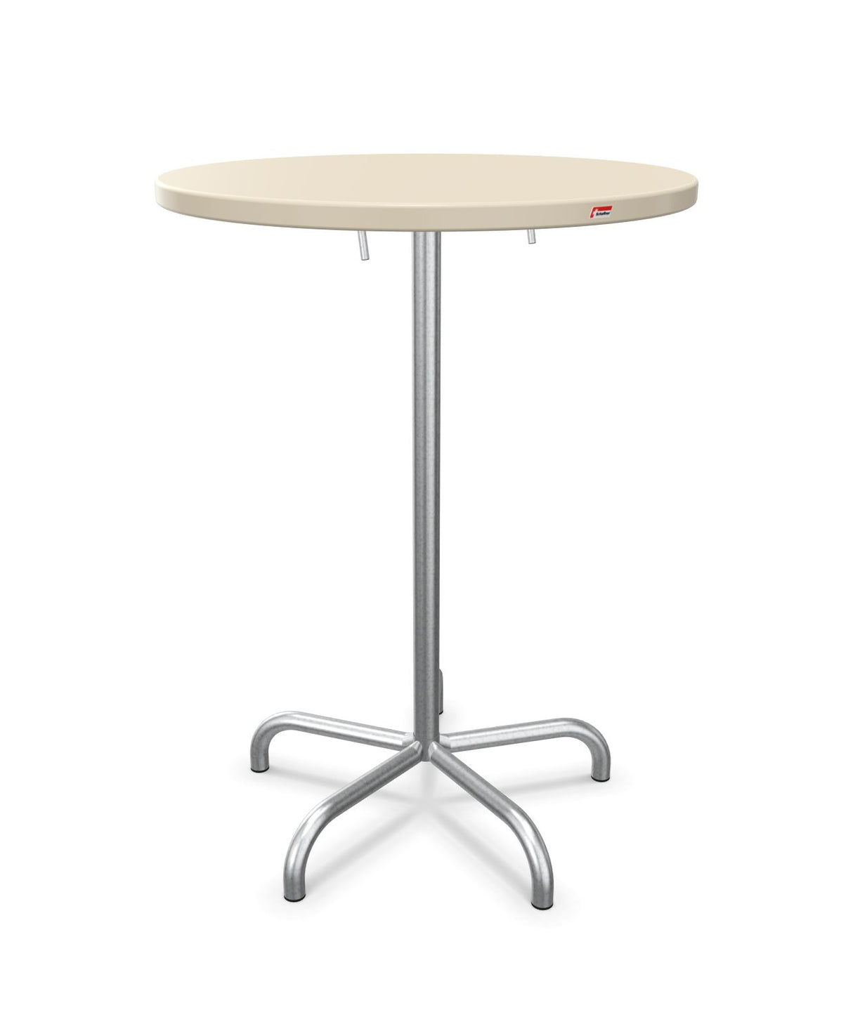Schaffner Säntis Table haute rabattable ronde Ø80cm h:110cm Sable Pastel 15 Galvanisé à chaud 02 