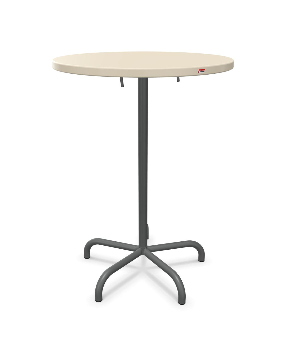 Schaffner Säntis Table haute rabattable ronde Ø80cm h:110cm Sable Pastel 15 Graphite 73 