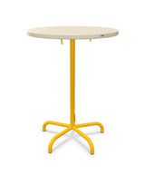 Schaffner Säntis Table haute rabattable ronde Ø80cm h:110cm Sable Pastel 15 Jaune 11 