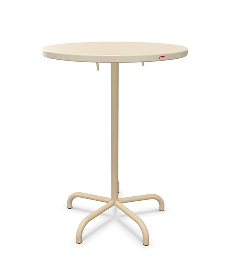 Schaffner Säntis Table haute rabattable ronde Ø80cm h:110cm Sable Pastel 15 Marron Pastel 83 