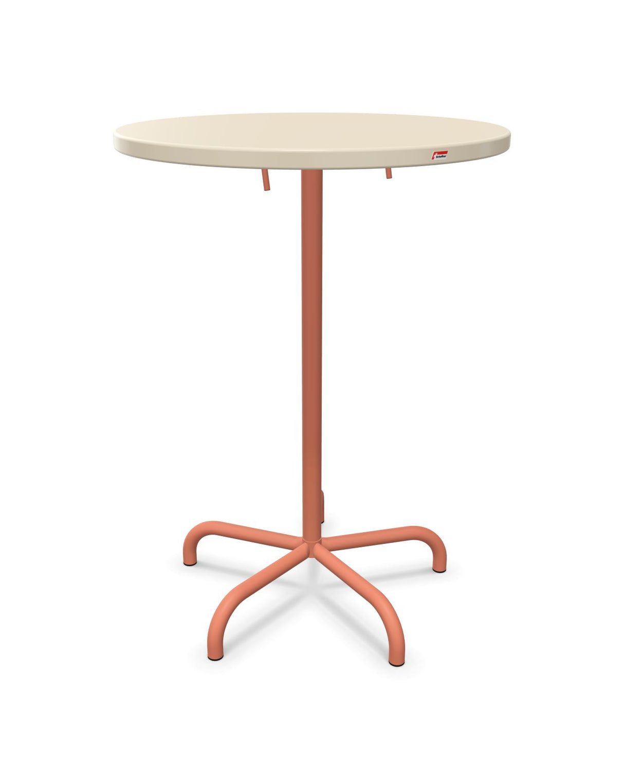 Schaffner Säntis Table haute rabattable ronde Ø80cm h:110cm Sable Pastel 15 Terracotta 84 