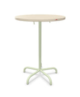 Schaffner Säntis Table haute rabattable ronde Ø80cm h:110cm Sable Pastel 15 Vert Pastel 64 