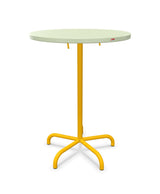 Schaffner Säntis Table haute rabattable ronde Ø80cm h:110cm Vert Pastel 64 Jaune 11 