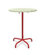 Schaffner Säntis Table haute rabattable ronde Ø80cm h:110cm Vert Pastel 64 Rouge 30 