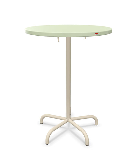 Schaffner Säntis Table haute rabattable ronde Ø80cm h:110cm Vert Pastel 64 Sable Pastel 15 
