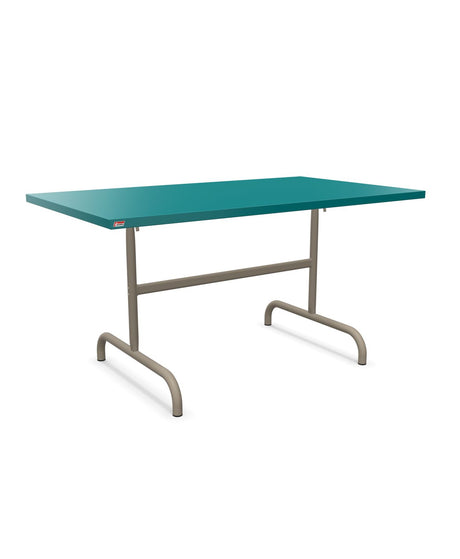 Schaffner Säntis Table repas rabattable 140x80cm Bleu Kali 56 Champagne 85 