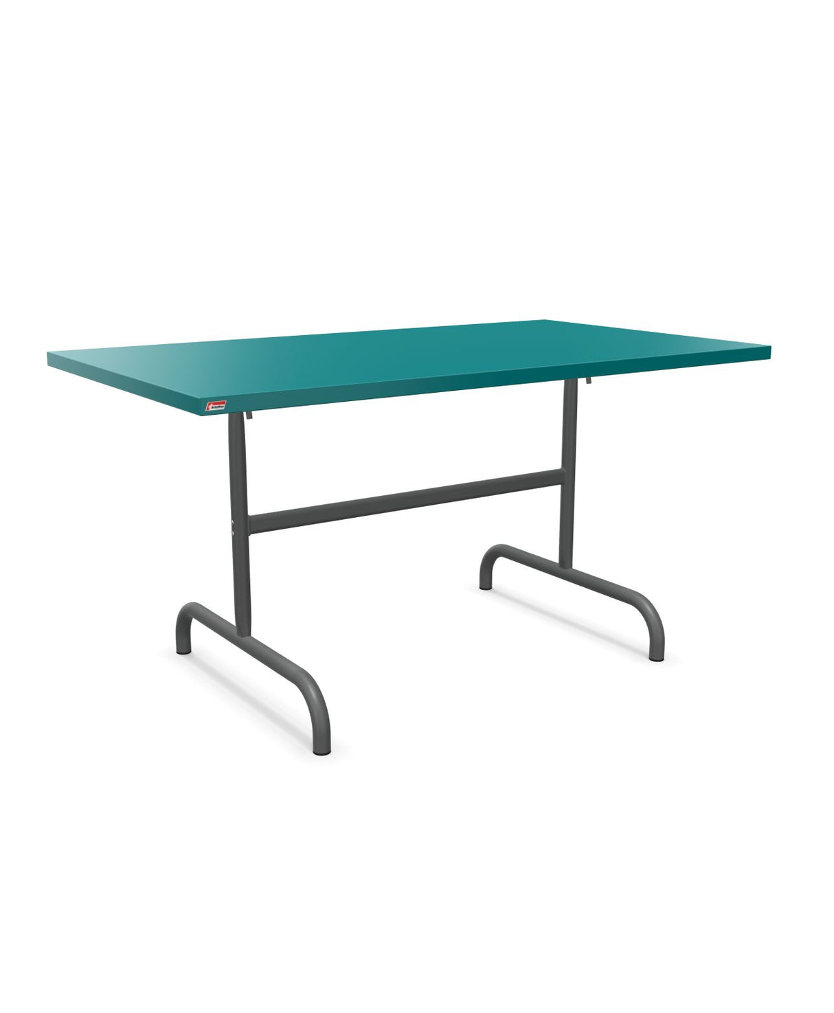 Schaffner Säntis Table repas rabattable 140x80cm Bleu Kali 56 Graphite 73 