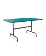 Schaffner Säntis Table repas rabattable 140x80cm Bleu Kali 56 Graphite 73 