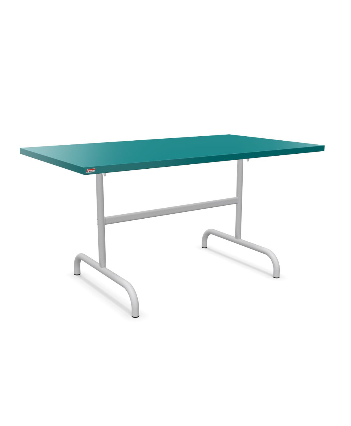 Schaffner Säntis Table repas rabattable 140x80cm Bleu Kali 56 Gris Argent 78 
