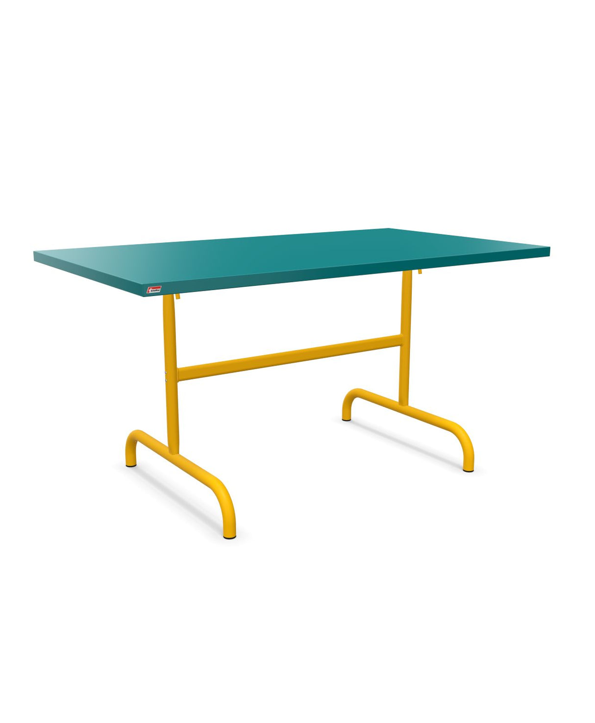 Schaffner Säntis Table repas rabattable 140x80cm Bleu Kali 56 Jaune 11 
