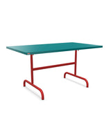Schaffner Säntis Table repas rabattable 140x80cm Bleu Kali 56 Rouge 30 