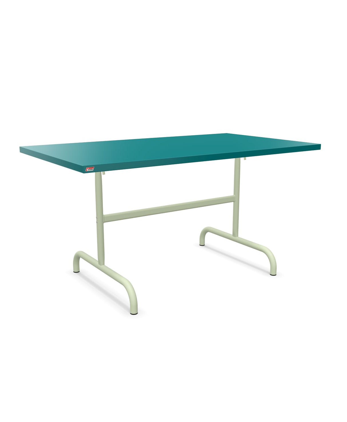 Schaffner Säntis Table repas rabattable 140x80cm Bleu Kali 56 Vert Pastel 64 