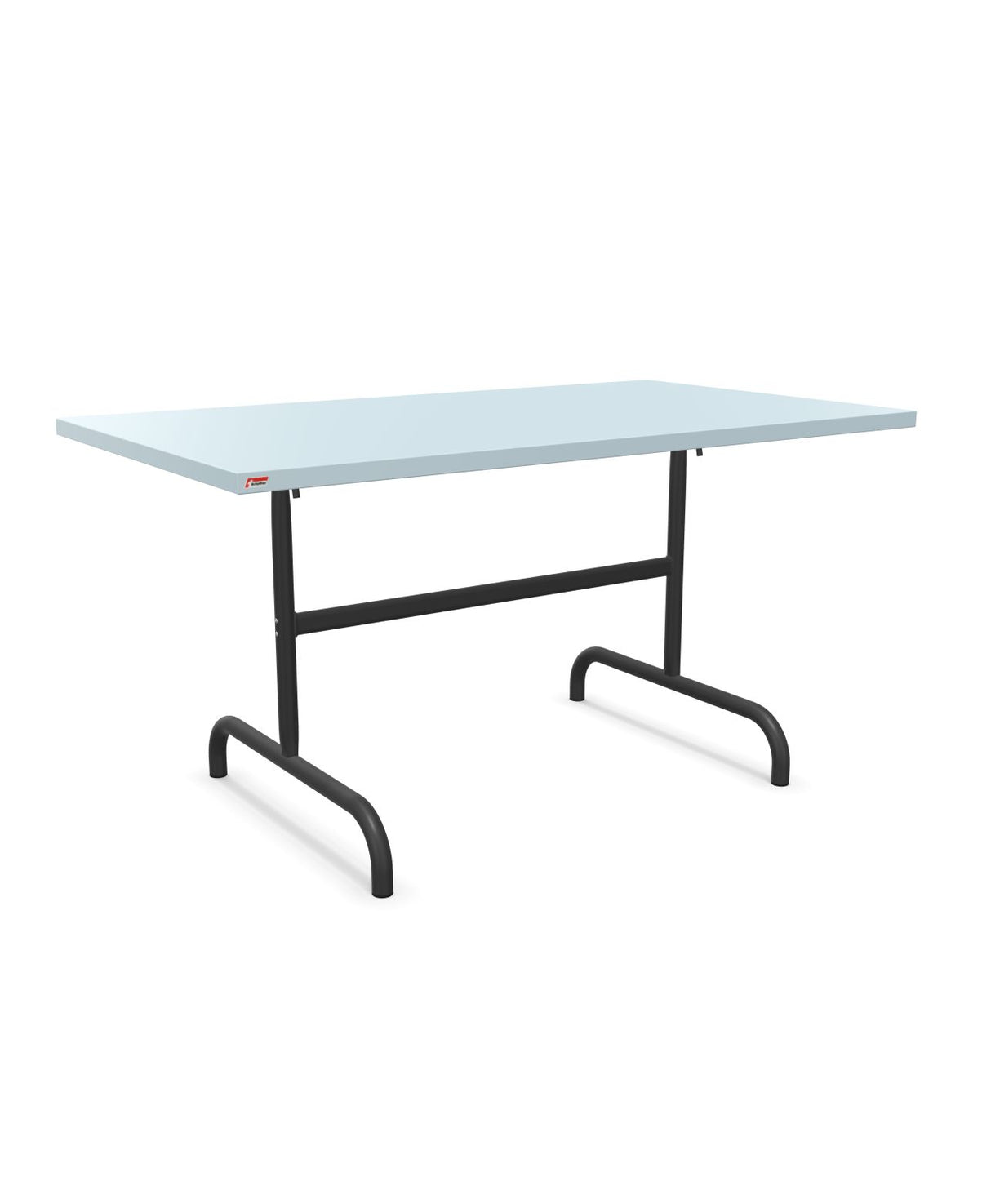 Schaffner Säntis Table repas rabattable 140x80cm Bleu Pastel 51 Anthracite 77 