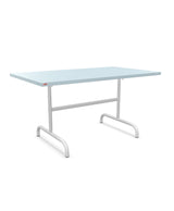 Schaffner Säntis Table repas rabattable 140x80cm Bleu Pastel 51 Blanc 90 