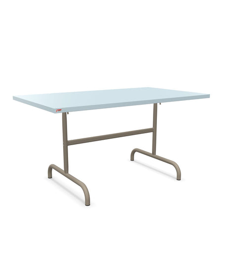 Schaffner Säntis Table repas rabattable 140x80cm Bleu Pastel 51 Champagne 85 