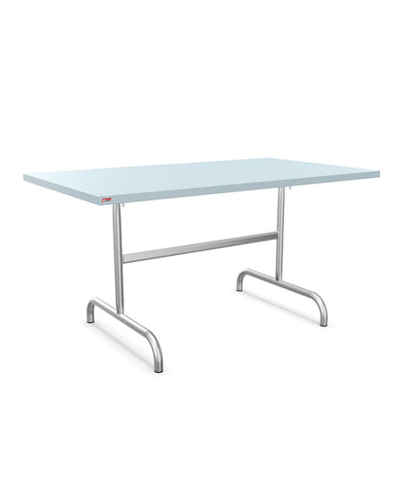 Schaffner Säntis Table repas rabattable 140x80cm Bleu Pastel 51 Galvanisé à chaud 02 