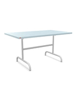Schaffner Säntis Table repas rabattable 140x80cm Bleu Pastel 51 Gris Argent 78 