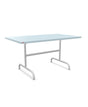 Schaffner Säntis Table repas rabattable 140x80cm Bleu Pastel 51 Gris Argent 78 