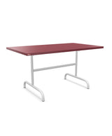 Schaffner Säntis Table repas rabattable 140x80cm Bordeaux 38 Blanc 90 