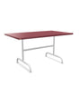Schaffner Säntis Table repas rabattable 140x80cm Bordeaux 38 Blanc 90 