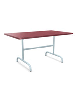 Schaffner Säntis Table repas rabattable 140x80cm Bordeaux 38 Bleu Pastel 51 