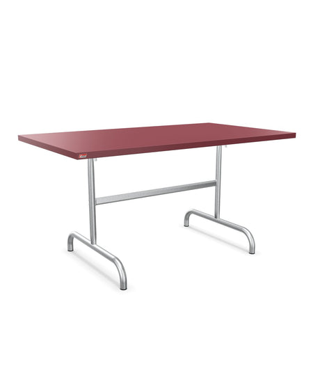 Schaffner Säntis Table repas rabattable 140x80cm Bordeaux 38 Galvanisé à chaud 02 