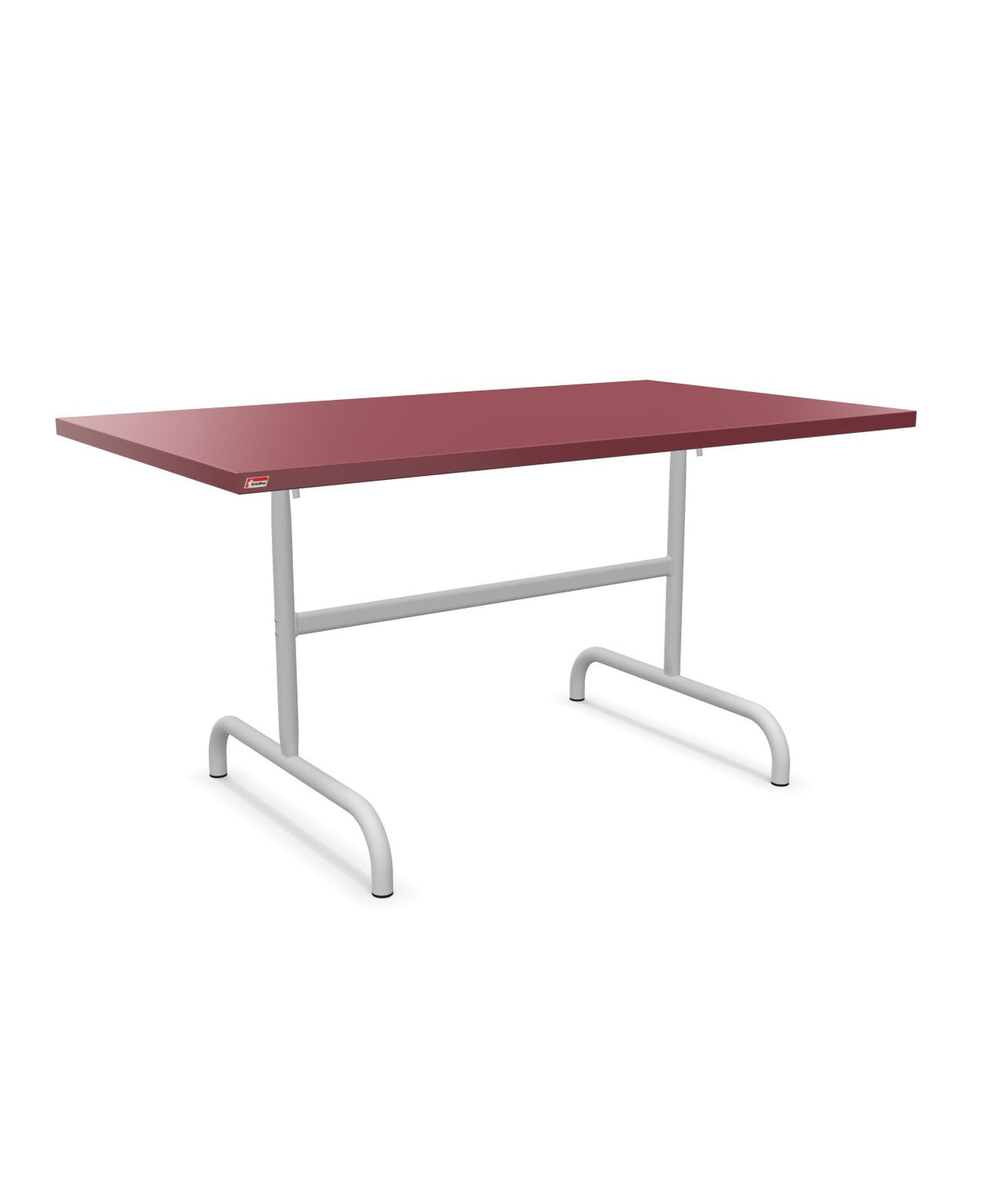 Schaffner Säntis Table repas rabattable 140x80cm Bordeaux 38 Gris Argent 78 