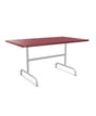 Schaffner Säntis Table repas rabattable 140x80cm Bordeaux 38 Gris Argent 78 