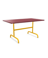 Schaffner Säntis Table repas rabattable 140x80cm Bordeaux 38 Jaune 11 