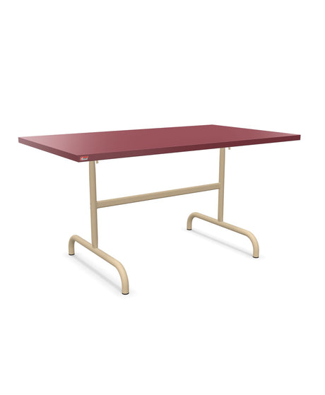 Schaffner Säntis Table repas rabattable 140x80cm Bordeaux 38 Marron Pastel 83 