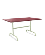 Schaffner Säntis Table repas rabattable 140x80cm Bordeaux 38 Vert Pastel 64 